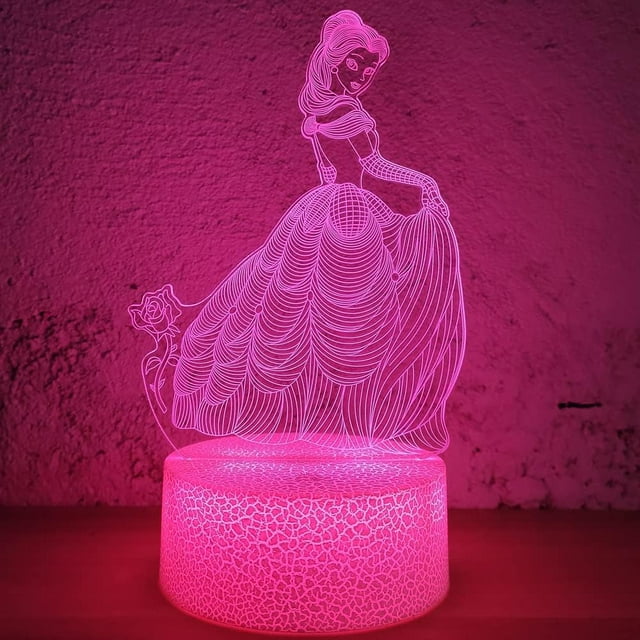 Lámpara Night Light i-Chony Princess 3D Illusion para niñas