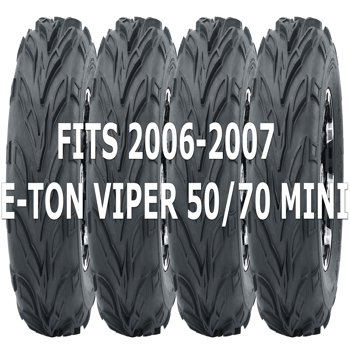 2006-2007 E-TON VIPER 50/70 MINI Go Cart Tires WANDA 145/70-6 145x70x6, Set of 4