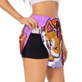 thumbnail image 3 of Running Shorts for Women, Corgi In Sushi Roll Workout Athletic Shorts with Pockets, Lounge Yoga Shorts Women, 3 of 7