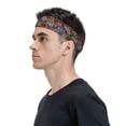thumbnail image 2 of Balery Vintage Floral Sports Headbands for Men,Moisture Wicking Workout Headband, Sweatband Headbands for Running,Cycling,Football, 2 of 9