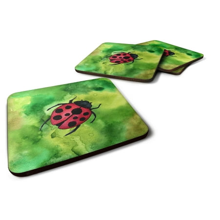 

Carolines Treasures BB5770FC Irish Lady Bug Foam Coaster Set of 4 3 1/2 x 3 1/2 multicolor