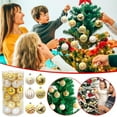 thumbnail image 2 of WNFJR Shatterproof Clear Plastic Christmas Ball Ornaments 60mm 30pcs Christmas Decorations Decorative Xmas Balls Baubles Set with Stuffed Delicate Decorations, 2 of 4