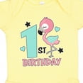 thumbnail image 4 of Inktastic 1st Birthday with Flamingo Stars and Hearts Girls Baby Bodysuit, 4 of 5