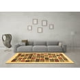 thumbnail image 3 of Ahgly Company Indoor Round Abstract Brown Contemporary Area Rugs, 6' Round, 3 of 4