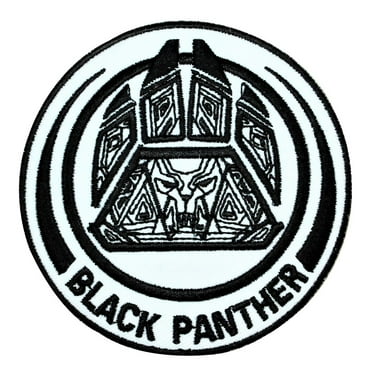 Marvel Hero Logo "Black Panther" Iron-On Patch Comic Costume Accessory Applique