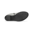 thumbnail image 5 of BLISSFUL STEP Women's Round Toe Block Heel Ankle Booties Silver 9, 5 of 8