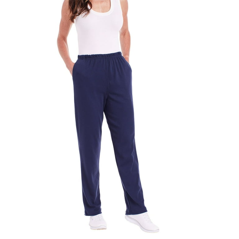 CATALOG CLASSICS Womens Knit Pull on Pants for Women Casual Elastic Waist Pants for Women Navy Medium