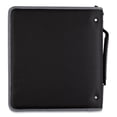 thumbnail image 2 of Zipper Binder, 3 Rings, 2" Capacity, 11 X 8.5, Black/gray Accents | Bundle of 5 Each, 2 of 2