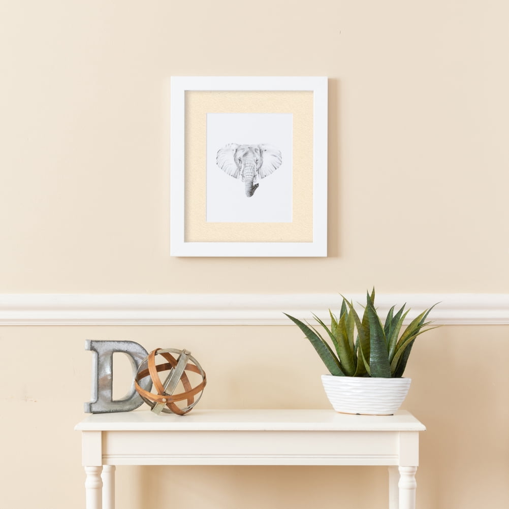 ArtToFrames 22x28" Matted Picture Frame with 18x24" Single Mat Photo Opening Framed in 1.25" Satin White Frame and 2" Alabaster Mat (FWM-3966-22x28)
