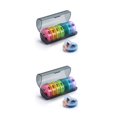 thumbnail image 4 of Contenedor de pastillas Naiovety a prueba de polvo y humedad Negro y colorido 2Conjunto, 4 of 6