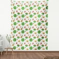 thumbnail image 3 of Tropical Sofa Upholstery Fabric by the Yard, Fresh Exotic Fruits Mini Hearts and Polka Dots, Decorative Fabric for DIY and Home Accents, White Multicolor by Ambesonne, 3 of 4