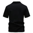 thumbnail image 4 of Black Man Plain Tops Loose Fit Blouses for Man Short Sleeve Turtleneck Mock Neck Lounge Summer Fall Shirts 2025 Clothes Trendy Country Concert XL, 4 of 4