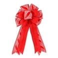 thumbnail image 2 of sruoe Christmas Bows, Christmas Tree Decorations, Christmas Tree Bows and Ribbons, Indoor Outdoor Tree Decoration, Hanging Christmas Bows for Wreaths, Tree Gift Present Decoration, Red, 2 of 7