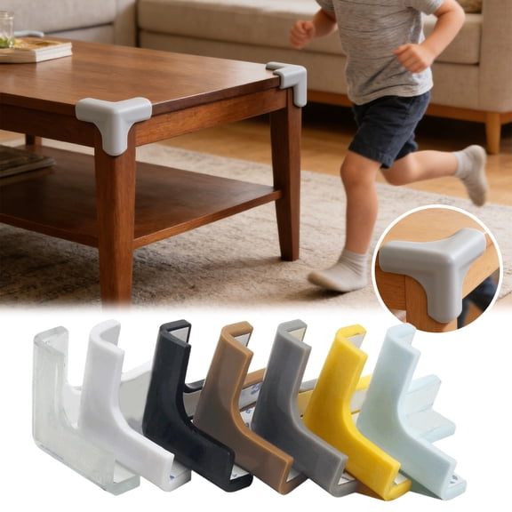 Range Hood Silicone Corner Guards 1.77"x0.55" Soft Anti-Collision Edge Bumpers Kitchen Furniture Sharp Corner Protectors for Table Cabinet Shelf Home Safety