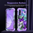 thumbnail image 7 of Casetego for Samsung Galaxy A15 5G Case,[2 Pack Screen Protector + 2 Pack Lens Protector]Heavy Duty Sturdy Shockproof Full Body Protection Rugged Case,Light Purple Butterfly, 7 of 7