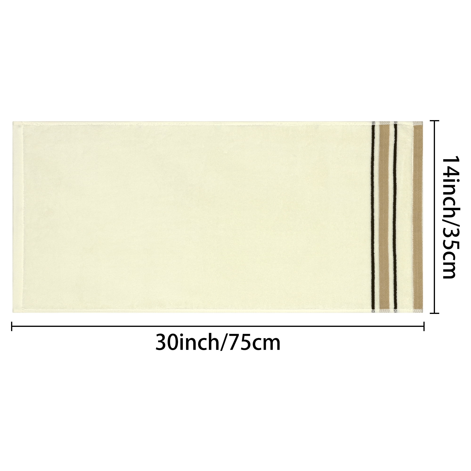 REGALWOVEN 100% Cotton Hand Towels 14" x 30", Lightweight, Soft, Absorbent Washcloths Set for Home Bathroom Hotel Beige 4pk