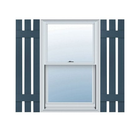 Ekena Millwork LS3S12X04300CB Lifetime Standard Vinyl Shutters 43""H Classic Blue
