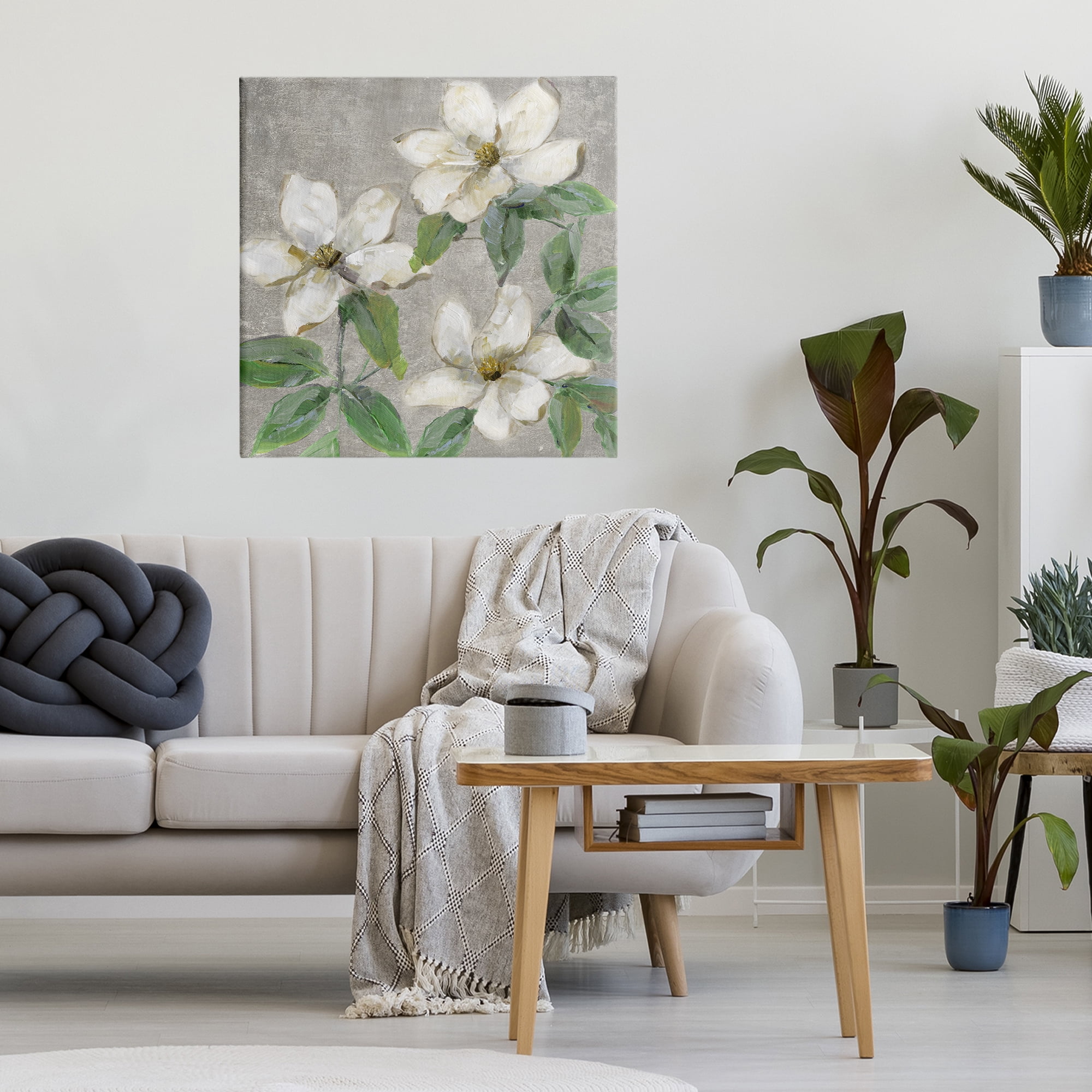 Stupell Industries Ivory Magnolia Trio Canvas Wall Art, design by Sally Swatland