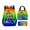 2 Style, variant on New cute cartoon two-dimensional Korean Dark Hunter Team cool print student campus backpack, lunch bag, and pencil case three-piece set