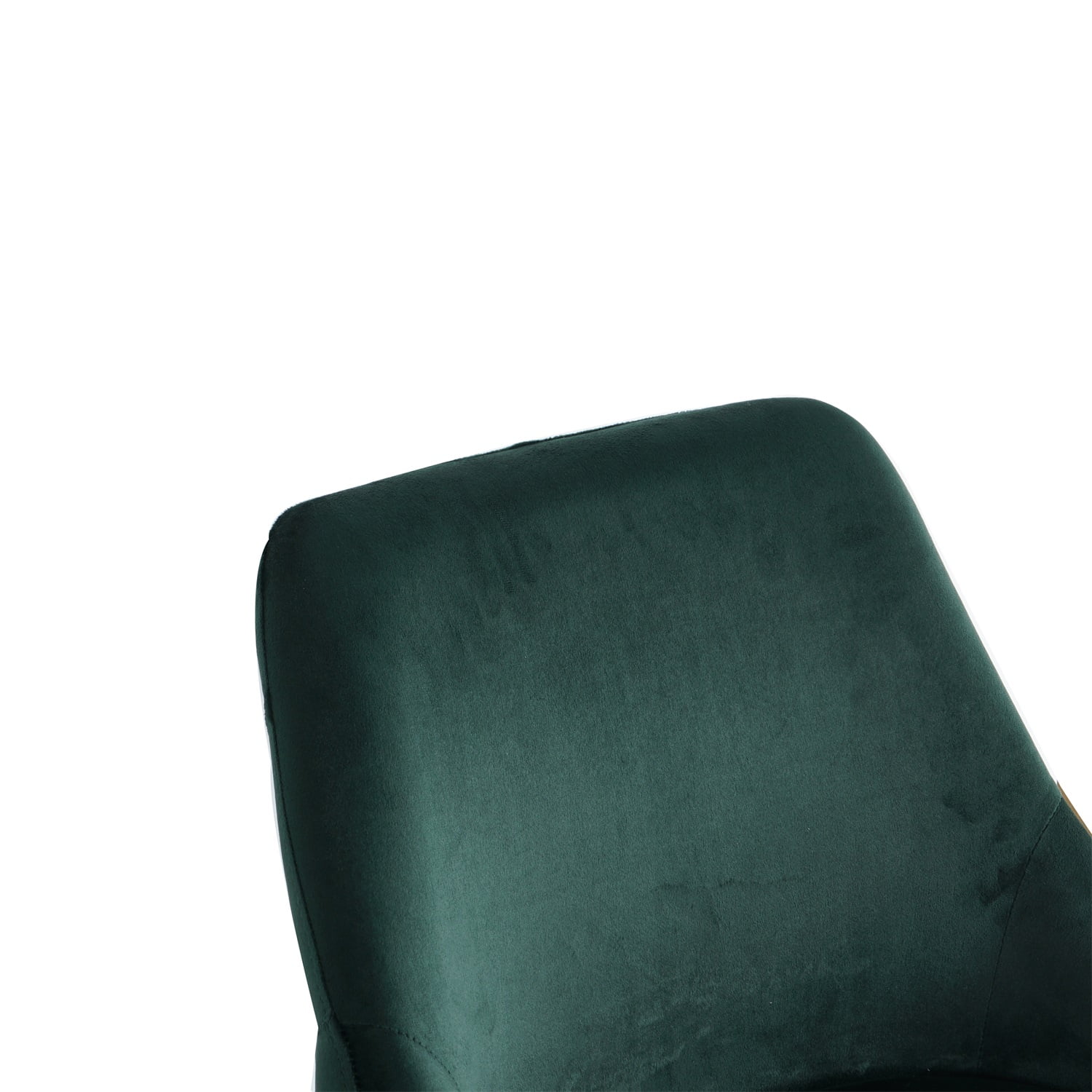 Kadyn Upholstered High Bar Stool Chair Set of 2, Modern Foam Bar Stools with Gold Legs, Bar Dining Chair for Dining Room, Green