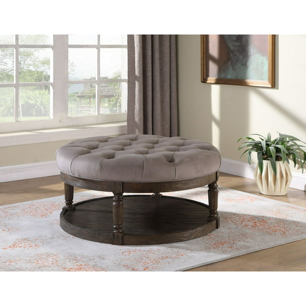 Best Master Furniture Kenia Round, Round Coffee Table With Ottomans