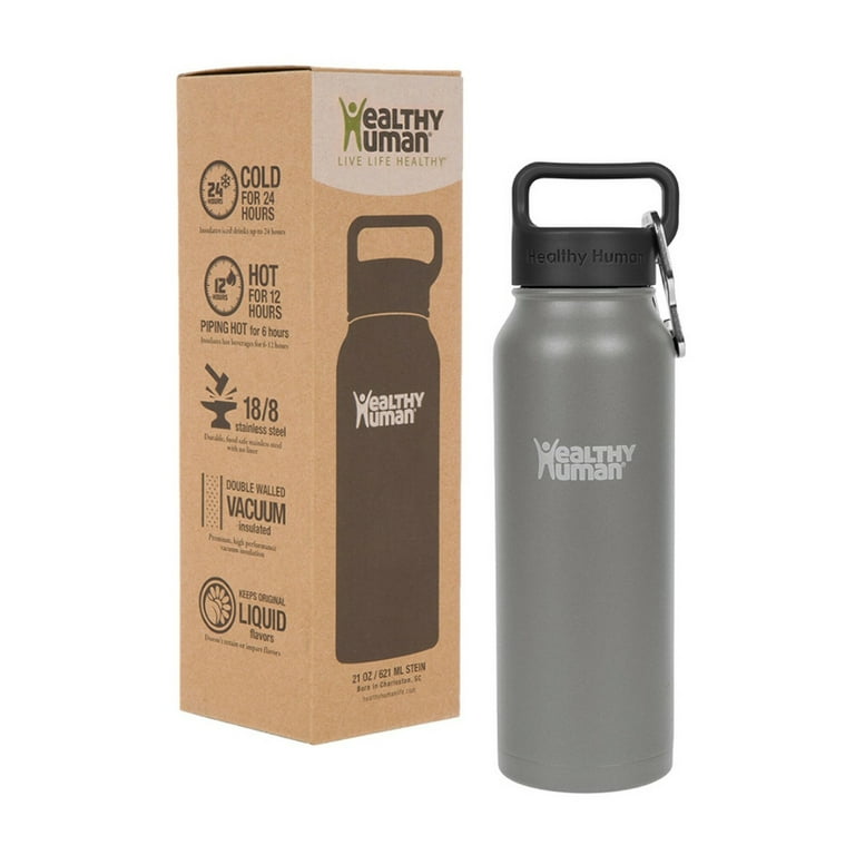 Thermos 18-Ounce Vacuum-Insulated Stainless Steel Hydration Bottle, Slate Blue
