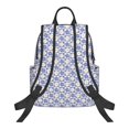 thumbnail image 2 of Naloa Plaid Flowers Print Lightweight DayBackpack Suitable for school, work, shopping, travel, etc., 2 of 5
