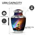 thumbnail image 2 of Yatskia Cross with Rainbow Waterfall Little Cremation Keepsake Urn for Ashes Adult Men and Women, Large Memorial Burial Urns for Human Ashes Adult Female, (Tasty 10 Inch and 3 Inch), 2 of 8
