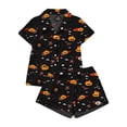 thumbnail image 5 of jiaxiM Halloween Pajama Set Women, Halloween Pjs Women, Pumpkin Graphic Summer Pajama Set, Loose Fit Short Top And Shorts Set, Soft Loungewear Sleepwear for Daily Use, 5 of 5