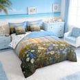 thumbnail image 2 of Manfei Oil Painting Coastal Ocean Bedding Comforter Set for Kids Boys and Girls, Daisy Flower King Bedding Sets, Stars Reversible 7-Piece, 2 of 6