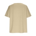 thumbnail image 6 of Ruimatai Womens Ruched Front Short Sleeve Blouse Casual Loose Fit Nylon Spandex Tops for Daily Wear Office Vacation, 6 of 9