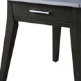thumbnail image 3 of 24" Dark Brown And Gray Sintered Stone Manufactured Wood Rectangular End Table With Drawer, 3 of 3