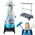 thumbnail image 5 of WZTO Broom And Mop Holder | Movable Cleaning Tools Storage Cart With Wheels | Multifunctional Tool Organization For Home, School, Restaurant, Hotel, Garden, 5 of 10