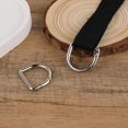 thumbnail image 4 of Qucyy D Ring Spring Key Hooks Clip, 2 Pcs Semicircle Metal Spring Key Ring Small Metal Snap Keyring Hooks Clip Buckles Clasp, Flat D Ring for Purses (Silver), 4 of 5