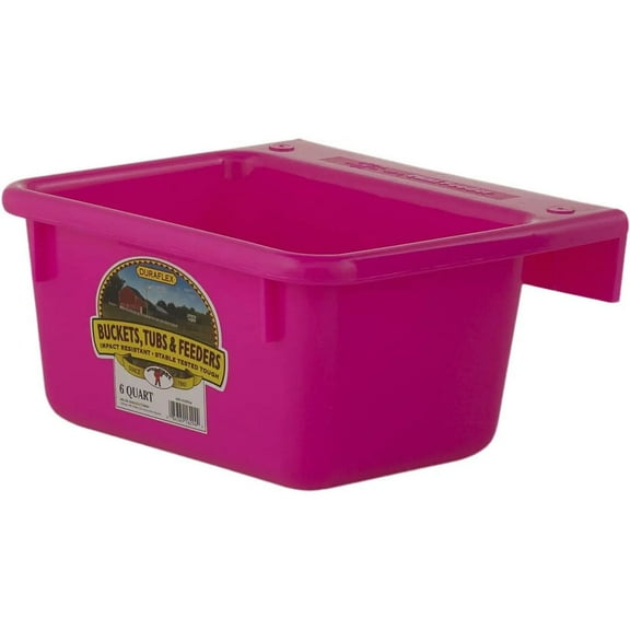 Little Giant Plastic Mini Feeder 6 Quart, Hot Pink