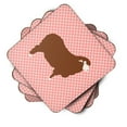 thumbnail image 2 of Carolines Treasures BB7981FC Merino Sheep Pink Check Foam Coaster, Set of 4, 2 of 3