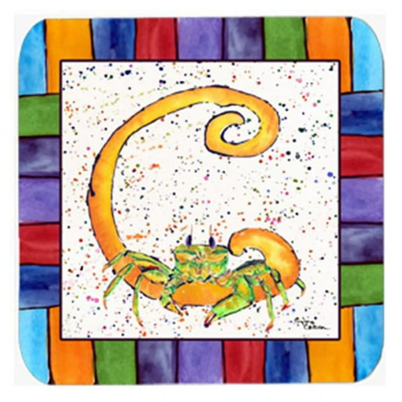 Crab Foam Coasters - Set 4, 3.5 x 3.5 In.