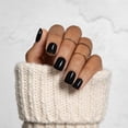 thumbnail image 3 of Kiss Impress Color Short Square Oval Press-On Nails with Glue, Black Solid, 30 Pieces, 3 of 12