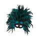 thumbnail image 4 of Tocado de plumas, accesorio de disfraz para carnaval, espectáculos escénicos Verde oscuro, 4 of 9
