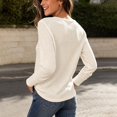 thumbnail image 3 of Mityle Women's Henley T-Shirts Trendy Casual Ribbed Tops Women Long Sleeve Loose Fit Tees, 3 of 4