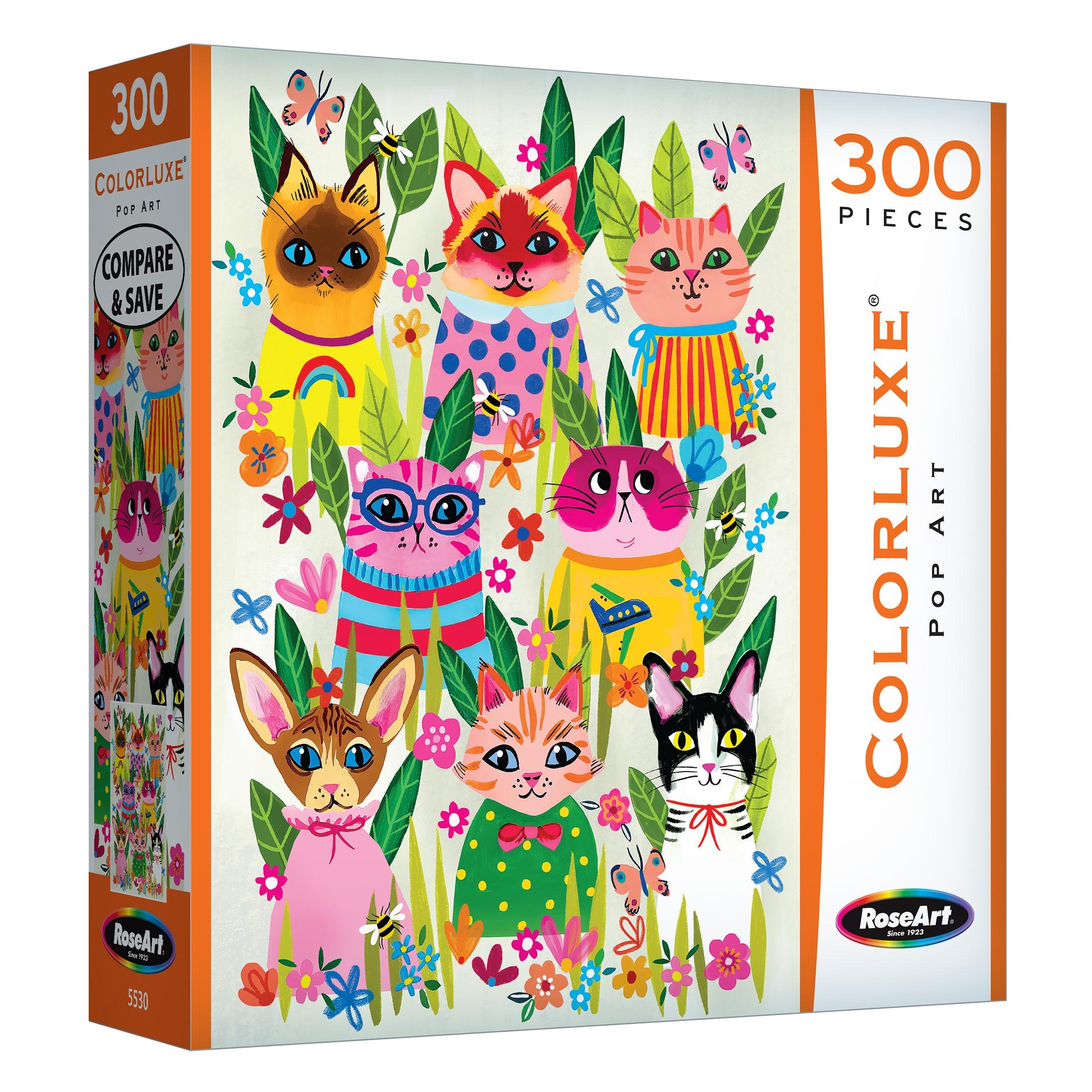 RoseArt Colorluxe 300 Piece Puddy Cats Adult Interlocking Jigsaw