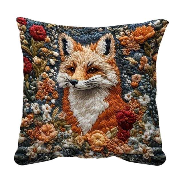 SIYTUAU Soft Polyester Cushion Cover Animal Print 17.72X17.72 Inch Pillowcase For Sofa Decor E