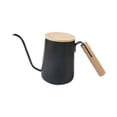 thumbnail image 2 of Hervidor de café de cuello de cisne con asa, pico largo y estrecho, portátil, para verter café 350 ml negro, 2 of 9