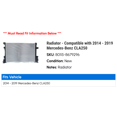thumbnail image 2 of Radiator - Compatible with 2014 - 2019 Mercedes-Benz CLA250 2015 2016 2017 2018, 2 of 2