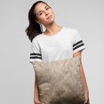 thumbnail image 4 of Plutus Brown Gold Rabbit Animal Faux Fur Luxury Throw Pillow, 4 of 7