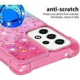 thumbnail image 4 of Clear Case for Samsung Galaxy A23 5G/4G with Ring Kickstand, Bling Gradient Quicksand Glitter Flowing Liquid Floating Case Cover for Samsung Galaxy A23 JB Powder Blue, 4 of 14