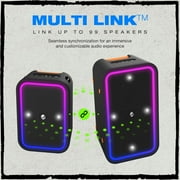 Skullcandy Stomp Bluetooth Speaker – IPX7, LED Lights & Strobe Modes, 12H Battery, Bone