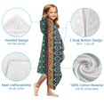 thumbnail image 7 of Colorful Geometric Striped Pattern Hooded Bath Towel，60"x35" for Ages 3 To 12 Kids, Quick Dry Lightweight Soft Microfiber Hood Beach Towel Cover Up for Kids, 7 of 7