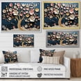 thumbnail image 5 of Designart "Golden Orchid Tree Garden with Pink and Blue Branches V" Extra Large Landscapes Framed Wall Art - Country Gold Tree Hallway Framed Wall Art Decor, 5 of 7
