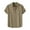 Coffee, variant on BADHUB Men's Button Down Shirt Casual Short Sleeve Lightweight Shirt Solid Cotton Dress Shirt Summer Cuban Wedding Tops Holiday Deals